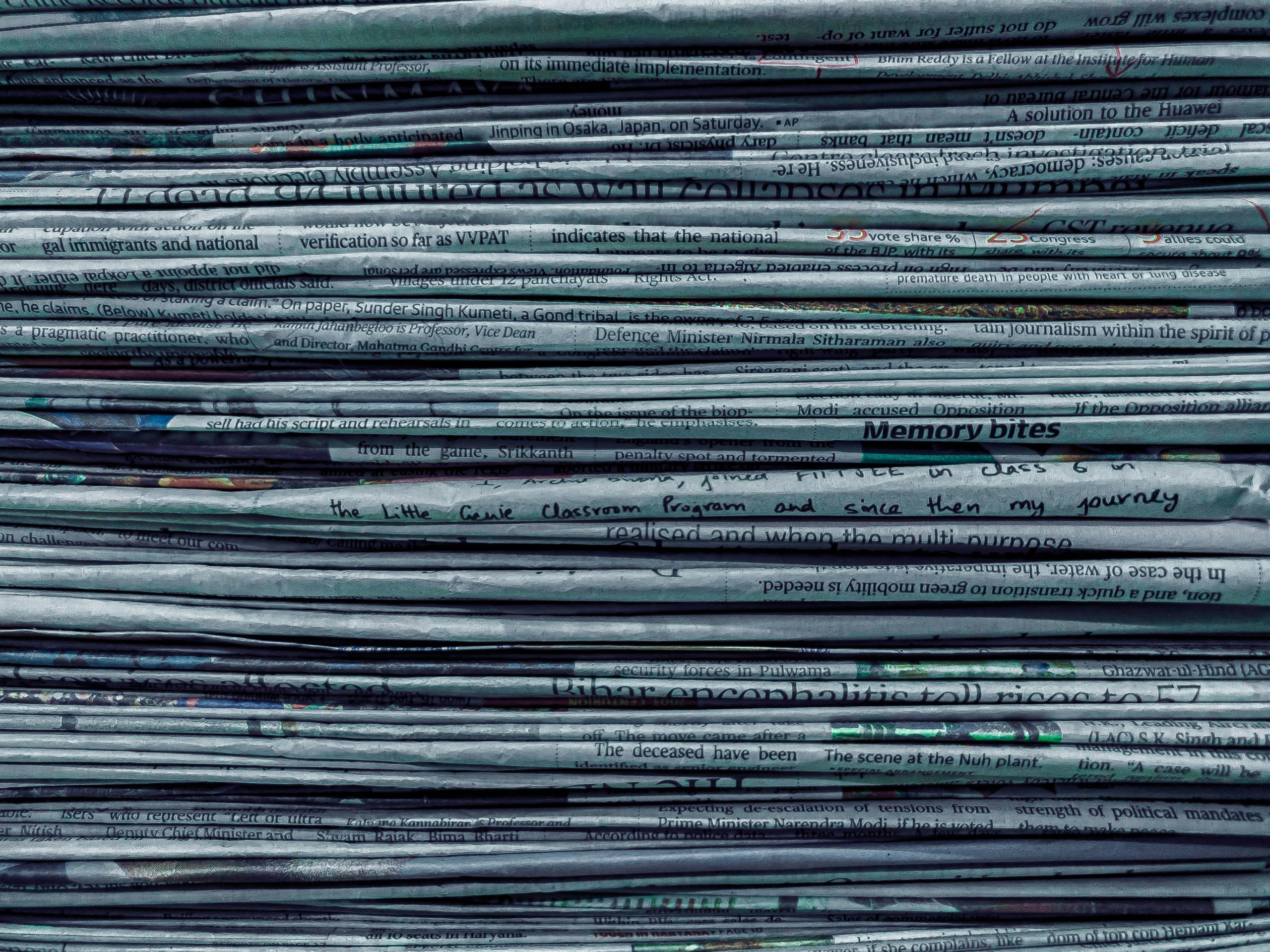 newspaper stack